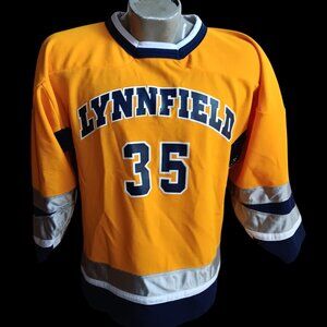 Vintage Shirt Hockey Jersey - Men's XL  Lynnfield Canada - Thomas #35 Yellow